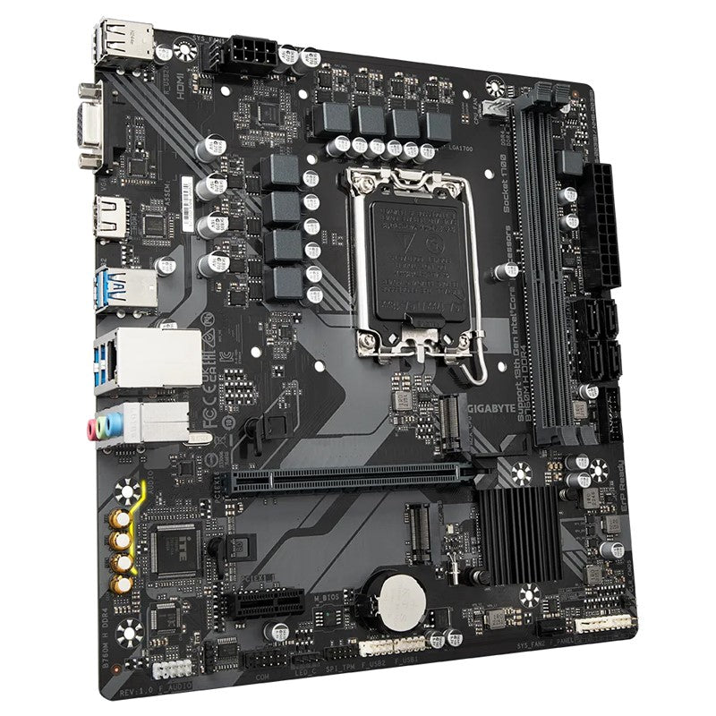 Gigabyte B760M H DDR4 (rev. 1.0) M-ATX Gaming Motherboard Gigabyte B760M H DDR4 (rev. 1.0) M-ATX Gaming Motherboard